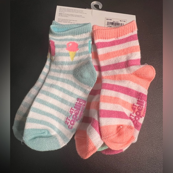 Capelli of New York Kids NWT 6-pack baby and toddler girl socks - Picture 9 of 9
